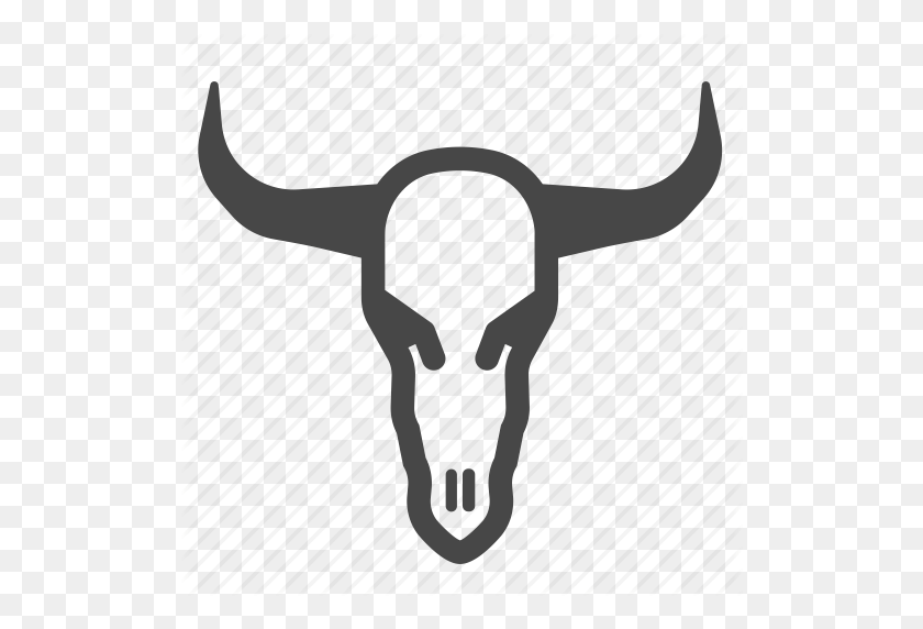 512x512 Cow, Dead, Death, Desert, Skull, Western, Wild Wild West Icon - Cow Skull PNG