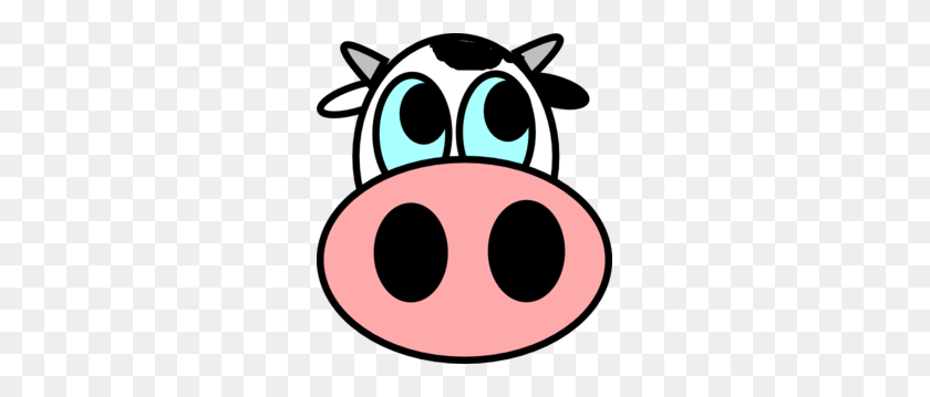 267x299 Cow Face Clip Art - Cow Face Clipart Black And White