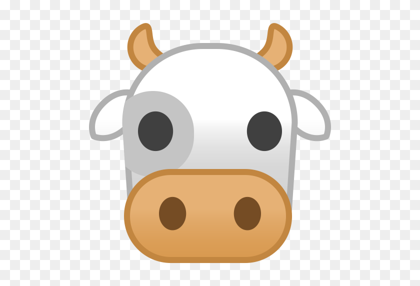 512x512 Значок Корова Лицо Ното Смайлики Животные Набор Иконок Природы Google - Лицо Коровы Png