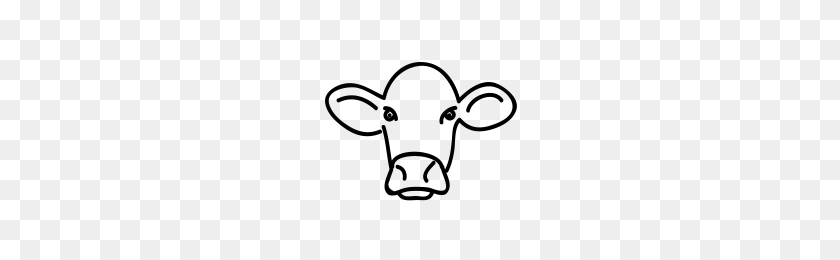 200x200 Cow Face Icons Noun Project - Cow Face PNG