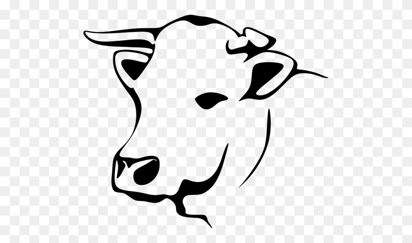 500x436 Cow Free Clipart - Cow Face Clipart