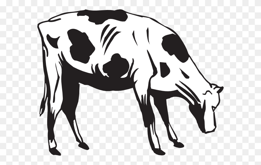 600x471 Vaca Que Va A Comer Clipart - Clipart De Comer Blanco Y Negro