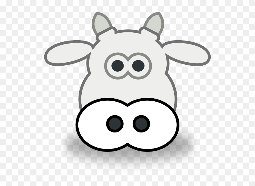 555x555 Cow Head Clip Art - Cow Spots Clipart