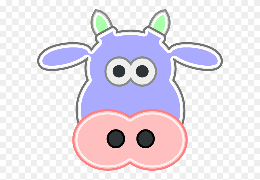 600x524 Cow Head Soft Clip Art - Soft Clipart