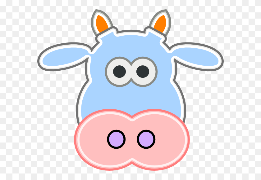 600x521 Cow Head Soft Clip Art - Cow Head PNG