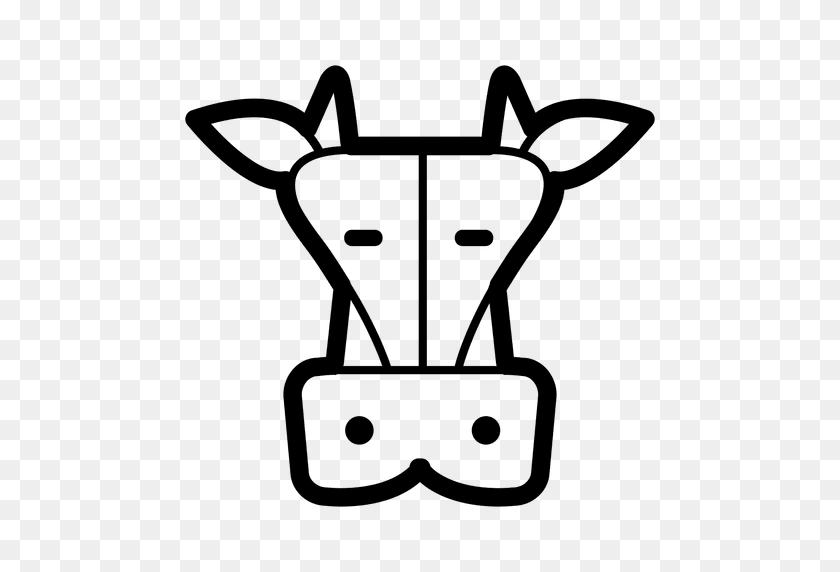 512x512 Cow Head Stroke - Cow Head PNG
