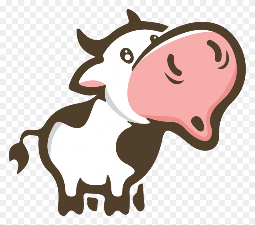 1166x1022 Vaca Sosteniendo Helado Imagen Prediseñada Personaje De Dibujos Animados - Bebé Vaca Clipart