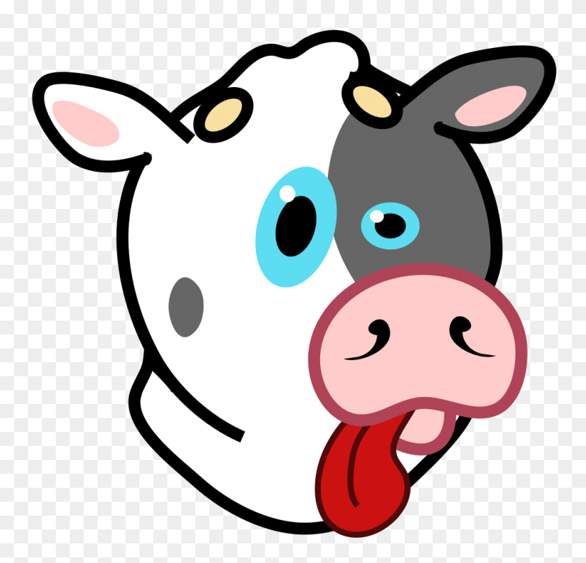1000x960 Cow Icon - Tongue Sticking Out Clipart