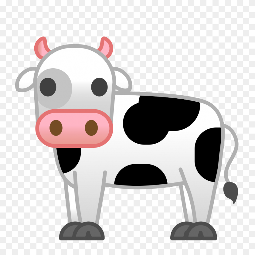 1024x1024 Значок Корова Ното Смайлики Животные Набор Иконок Природы Google - Значок Корова Png