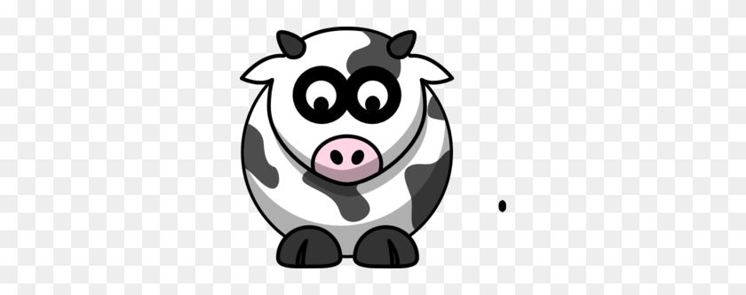 300x273 Cow Looking Down Clip Art - Cow Head Clipart Black And White