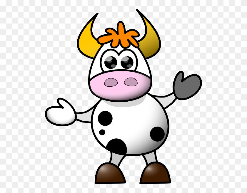 534x597 Корова Без Пятен Картинки - Доение Коровы Клипарт