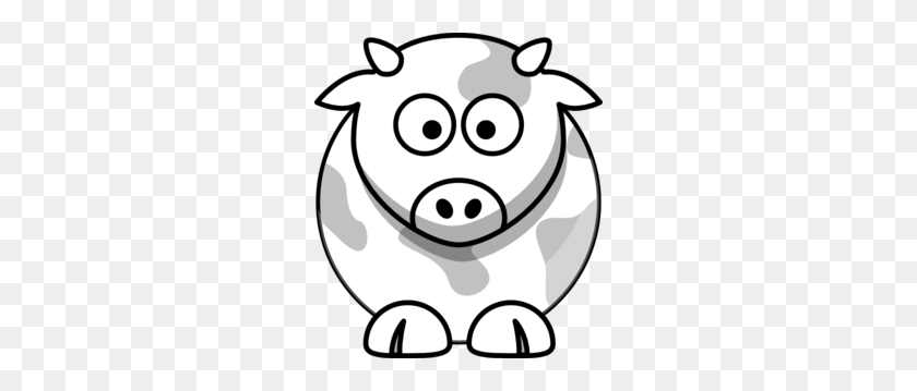 264x299 Cow Outline Clip Art - Cow Head Clipart Black And White