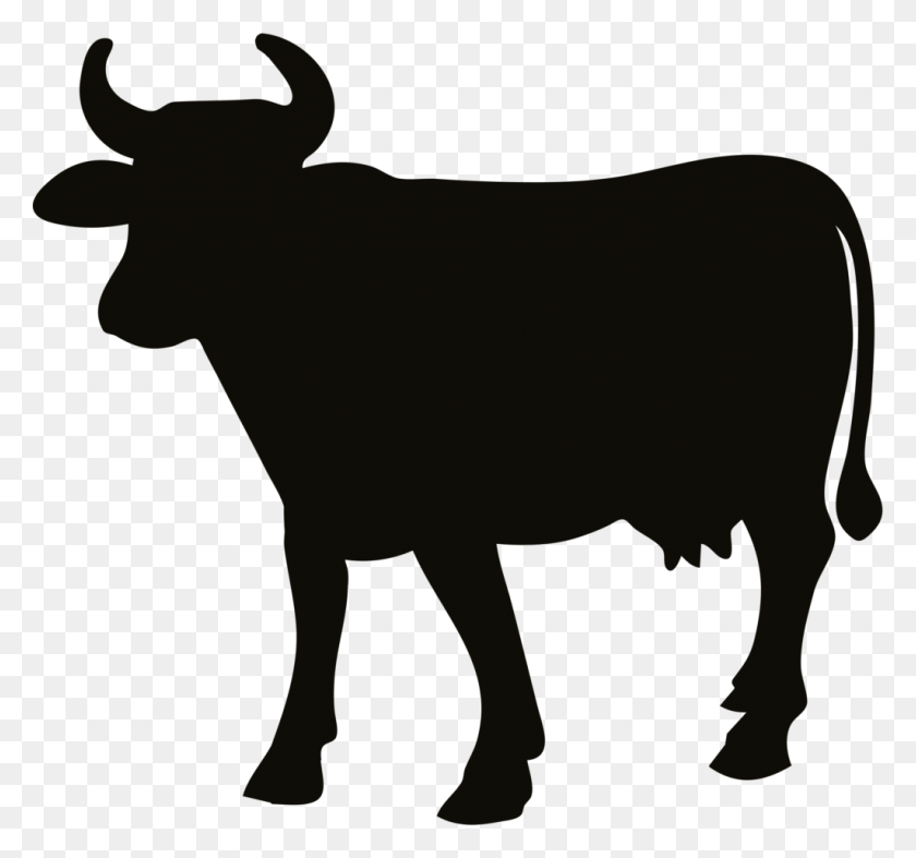 1024x955 Cow Silhouette Clip Art - Cow Calf Clipart