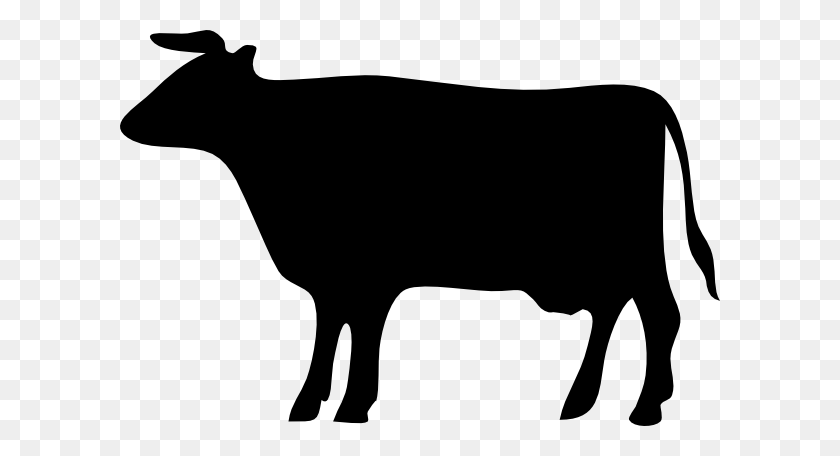 600x396 Cow Silhouette Clip Art Free Vector - Free Cow Clipart