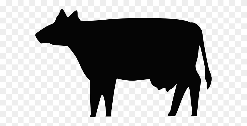 600x370 Cow Silhouette Clip Arts Download - Pig Silhouette PNG
