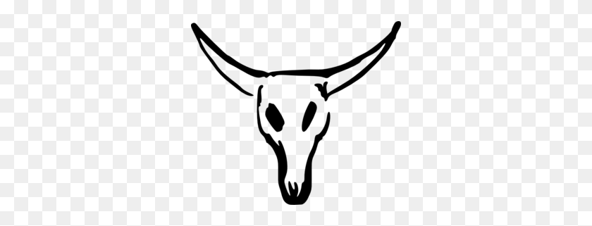 298x261 Cow Skull Png, Clip Art For Web - Cow Head Clipart Black And White