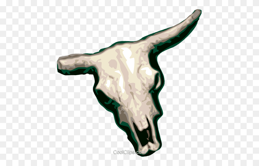 469x480 Cráneo De Vaca Libre De Regalías Imágenes Prediseñadas De Vector Ilustración - Cráneo De Vaca Clipart
