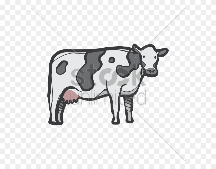 600x600 Cow Vector Image - Cow Udder Clipart