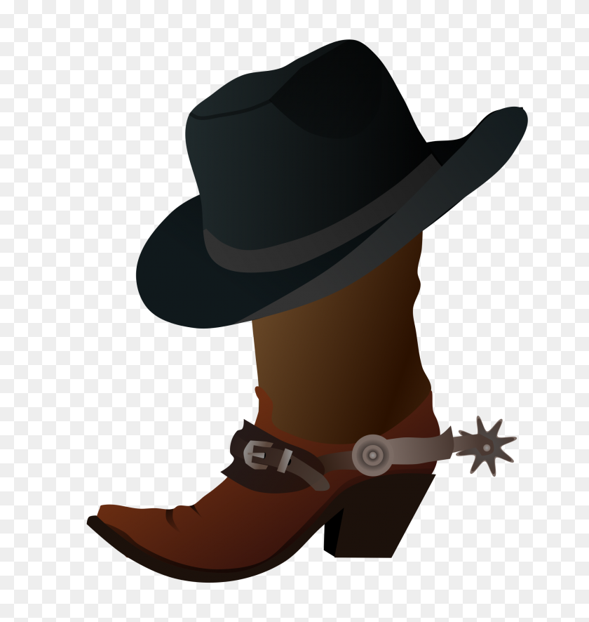 2000x2120 Cowboy Boot And Hat - Boot Print PNG