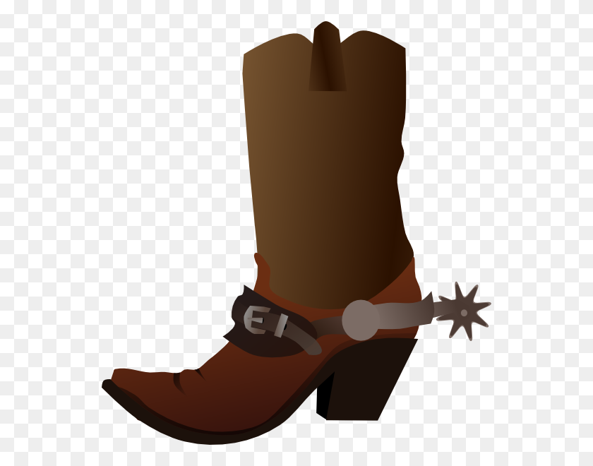552x600 Cowboy Boot Clip Art - Western Boot Clipart
