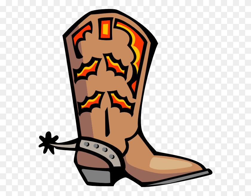 582x596 Cowboy Boot Clip Art - 49ers Clipart