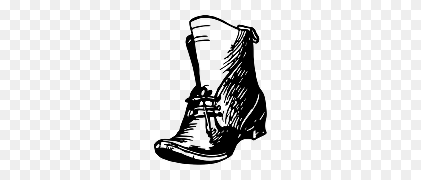 225x300 Cowboy Boot Clipart - Boot Clipart Black And White