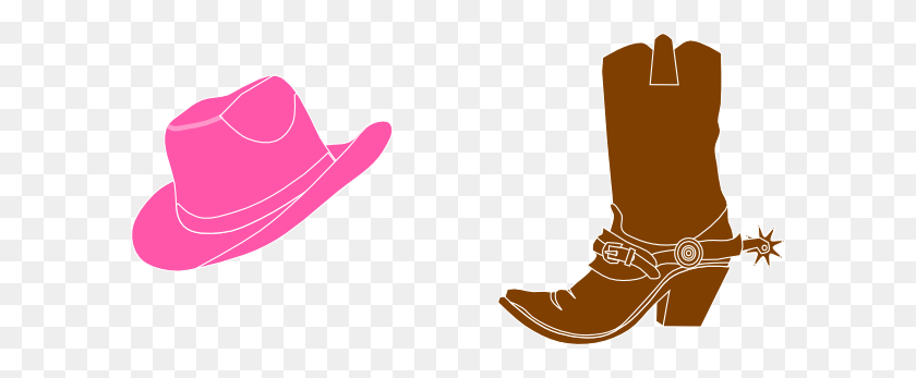 600x287 Cowboy Boot Cowgirl Hat And Boot Clip Art - Cowboy And Cowgirl Clipart