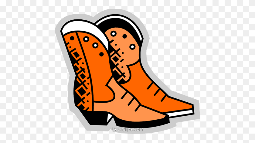480x411 Cowboy Boots Royalty Free Vector Clip Art Illustration - Cowboy Boot Clipart Free