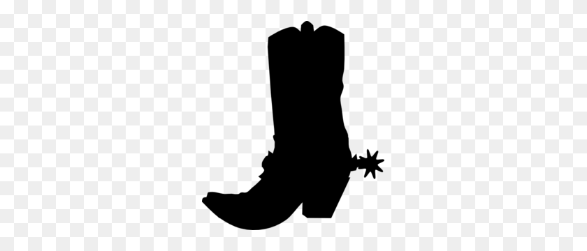 261x300 Cowboy Booys Clip Art - Cowboy Boots Clipart Black And White