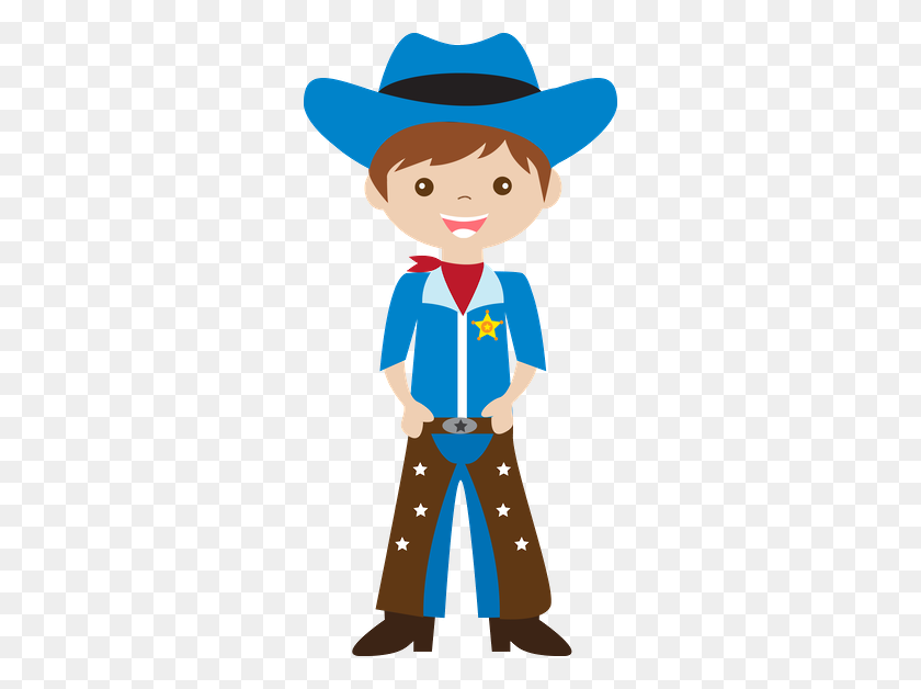286x568 Cowboy E Cowgirl - Детский Ковбой Клипарт