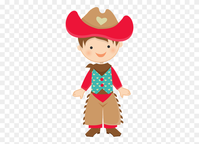 286x548 Cowboy E Cowgirl - Ковбой Клипарт