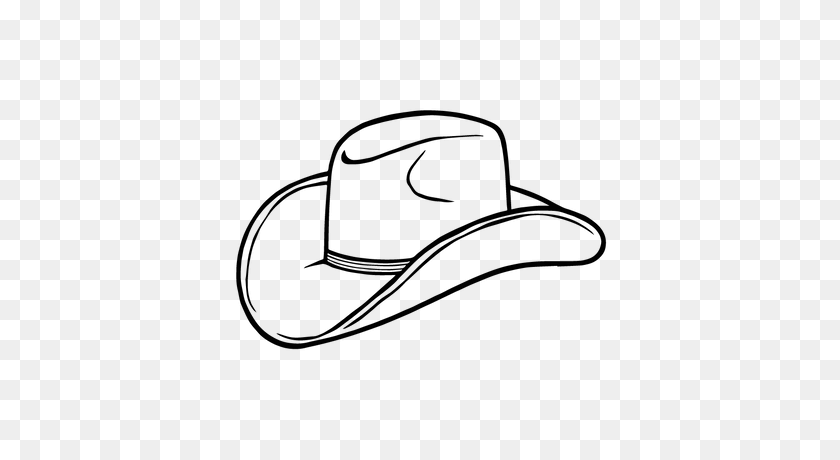 400x400 Cowboy Hat Clip Art Black And White - Cowgirl Hat Clipart