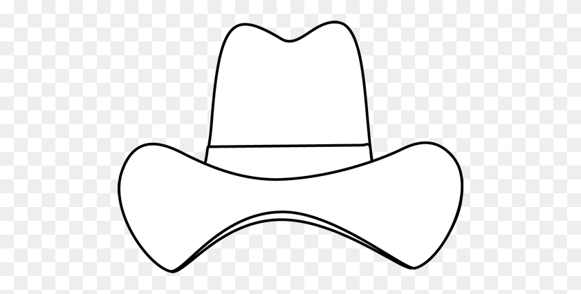 500x366 Cowboy Hat Clipart - Cowboy Clipart Black And White
