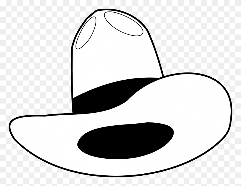 1969x1482 Cowboy Hat Clipart Black And White - Safari Hat Clipart