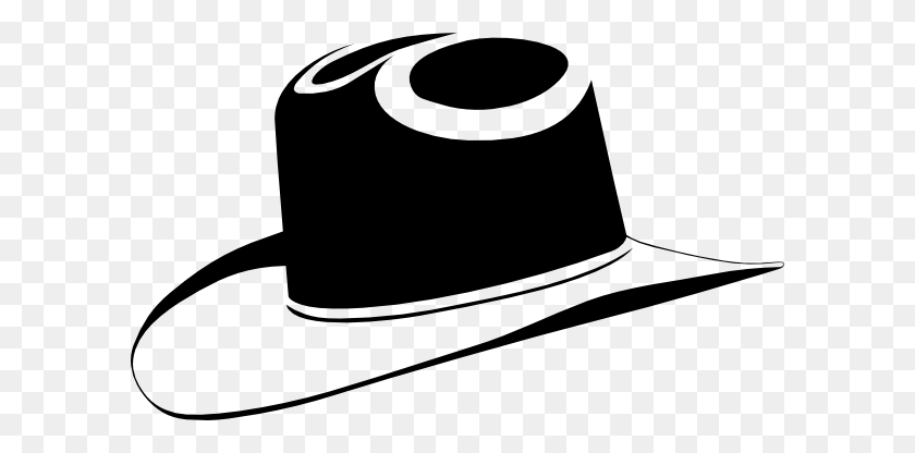 600x356 Cowboy Hat Clipart Black And White - Baker Hat Clipart