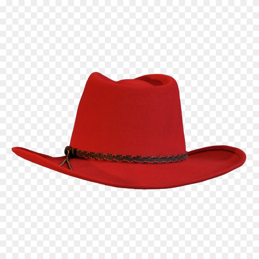 800x800 Ковбойская Шляпа, Головной Убор Красная Федора - Ковбойская Шляпа Png Прозрачного