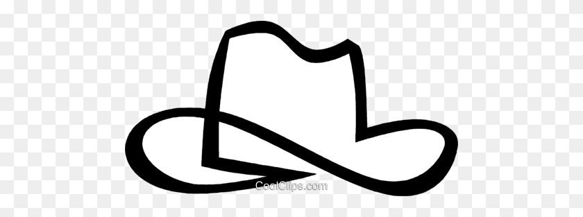480x253 Cowboy Hat Royalty Free Vector Clip Art Illustration - Western Clipart Black And White