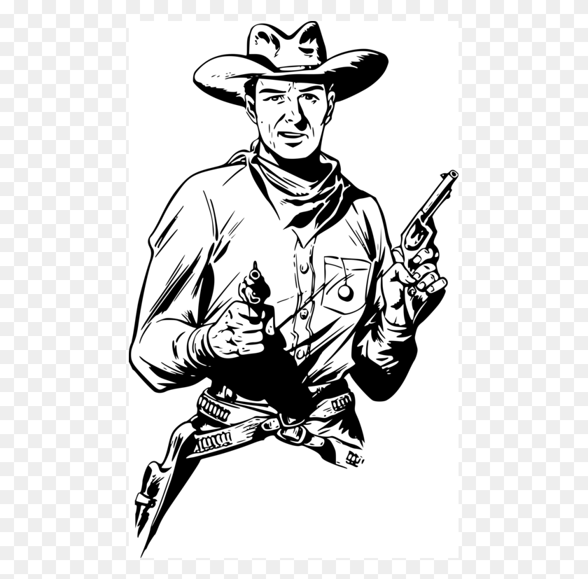471x767 Cowboy In Comic Ad - Outlaw Clipart