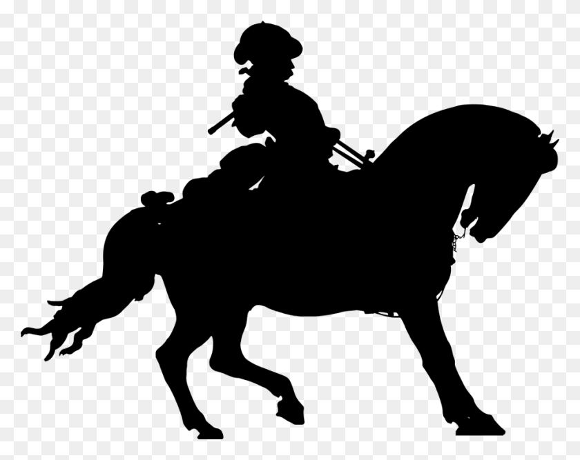 924x720 Cowboy Rider Silhouette Png Image - Cowboy Horse Clipart