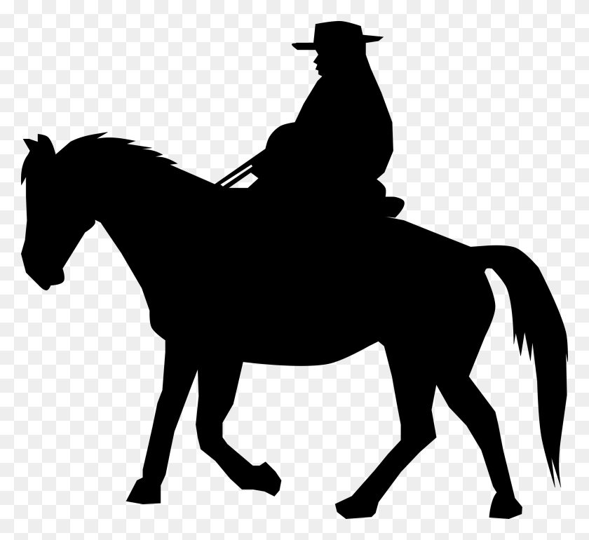2400x2185 Cowboy Rider Silhouette Png Image - Cowboy Silhouette PNG