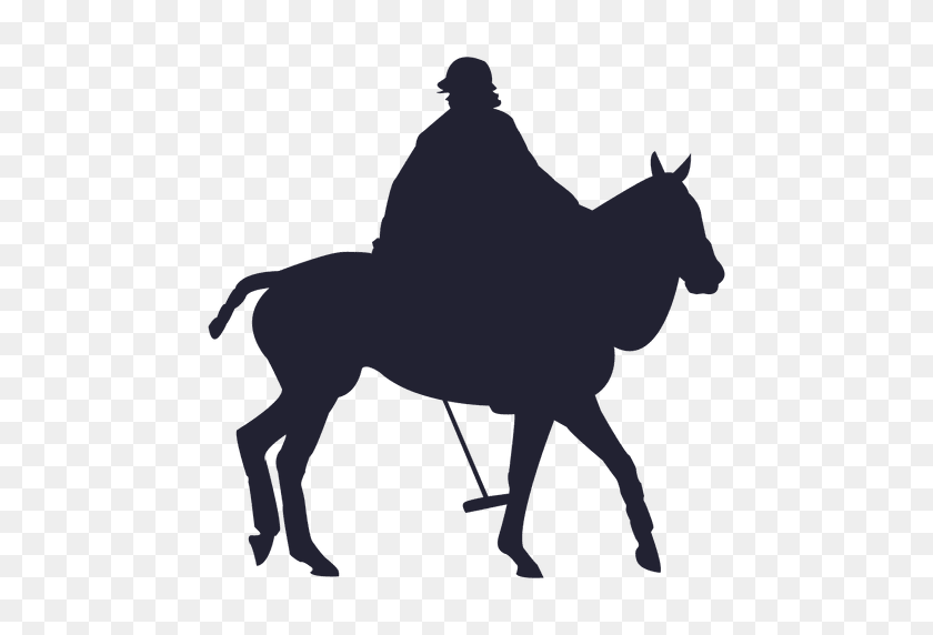 512x512 Cowboy Riding Horse Silhouette - Cowboy Silhouette PNG