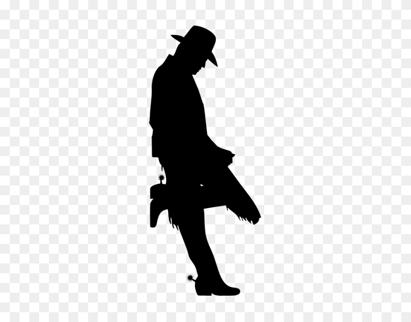 600x600 Cowboy Silhouette Drawing - Cowboy Silhouette PNG