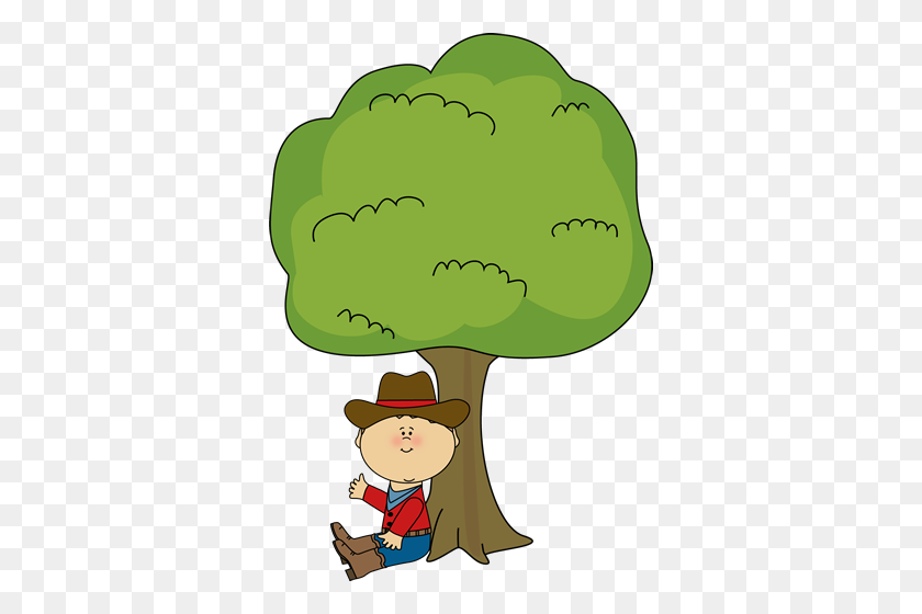 350x500 Cowboy Sitting Under A Tree Western Clip Art, Art - Police Officer Badge Clipart