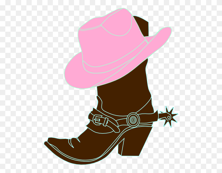 510x595 Cowgirl Boot And Hat Clip Art Clip Art - Cowgirl Hat Clipart