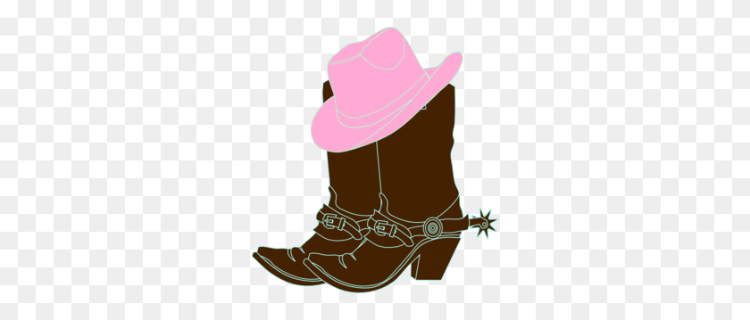 276x299 Cowgirl Boots And Pink Cowgirl Hat Clip Art - Wizard Hat Clipart