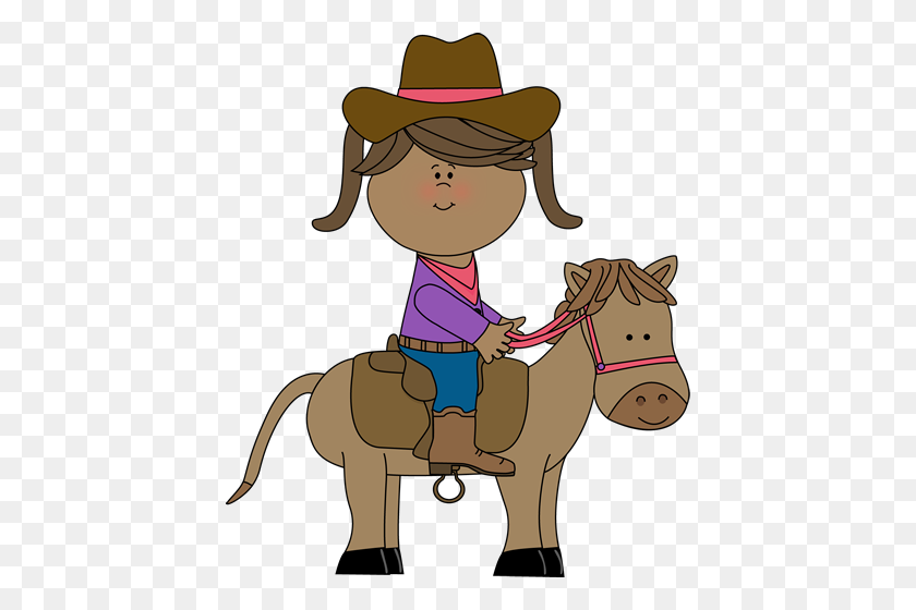 426x500 Cowgirl Riding A Horse From Mycutegraphics Western Clip Art - Saddle Clipart