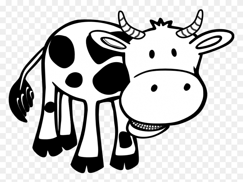 999x729 Cows Clipart - Mud Clipart Black And White