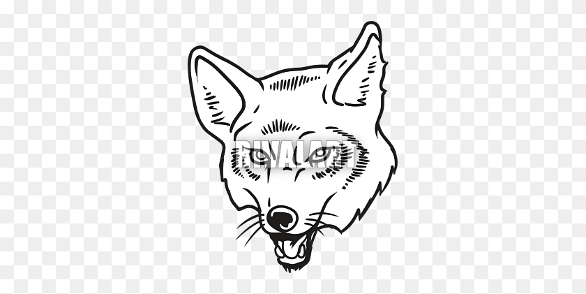 301x361 Coyote Clip Art Black And White - Black And White Fox Clipart
