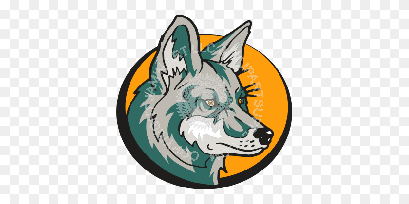 361x360 Coyote Clipart Coyote Head - Wolf Head Clipart