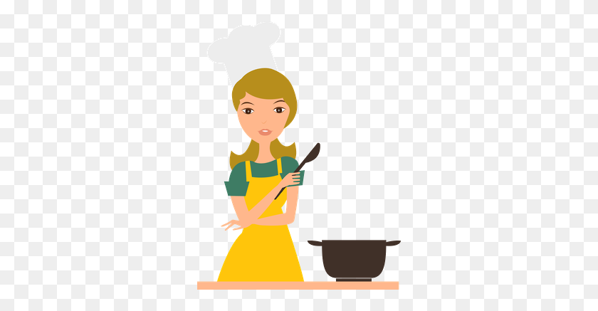 286x377 Cozinheiros - Chef Mujer Clipart